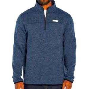 Eddie Bauer 1/4 zip sweater fleece, pockets, heather navy, Size Small, NWT